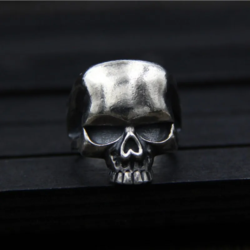 BOCAI Retro S925 silver skull ring men models personalized original design ring