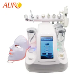 New AURO Professional 8 in 1 Pro Facial Hydrodermabrasion Salon Equipment/Aqua Peeling Machine with Mesotherapy Gun for Spa