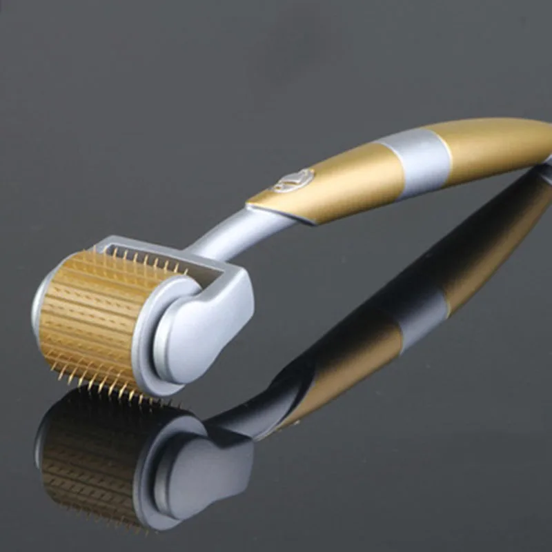 192 Gold Titanium Roller Micro Needle Facial Massager Seamless Whitening Skin Care Heauty Exfoliation Tool