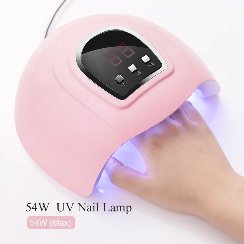 36W Pink UV Lamp Nail Dryer USB Cable Lamp Curing Gel Polish Nail Art Drying Tools For All Gel Polish Curing With Motion Sensing