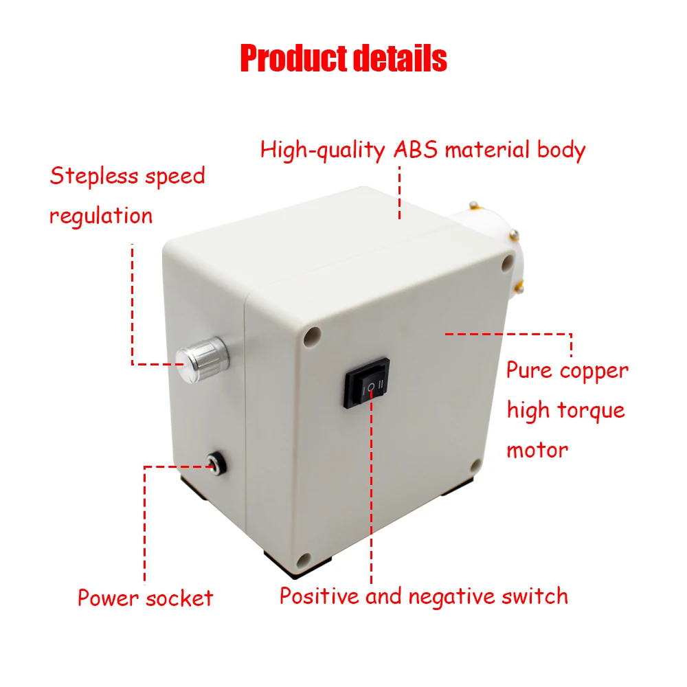 Ac 100-240V Draagbare Professionele Hengel Building Kronkelende Electrische-Drive Machine Diy Hengel Tool 0-66Rpm Verstelbare