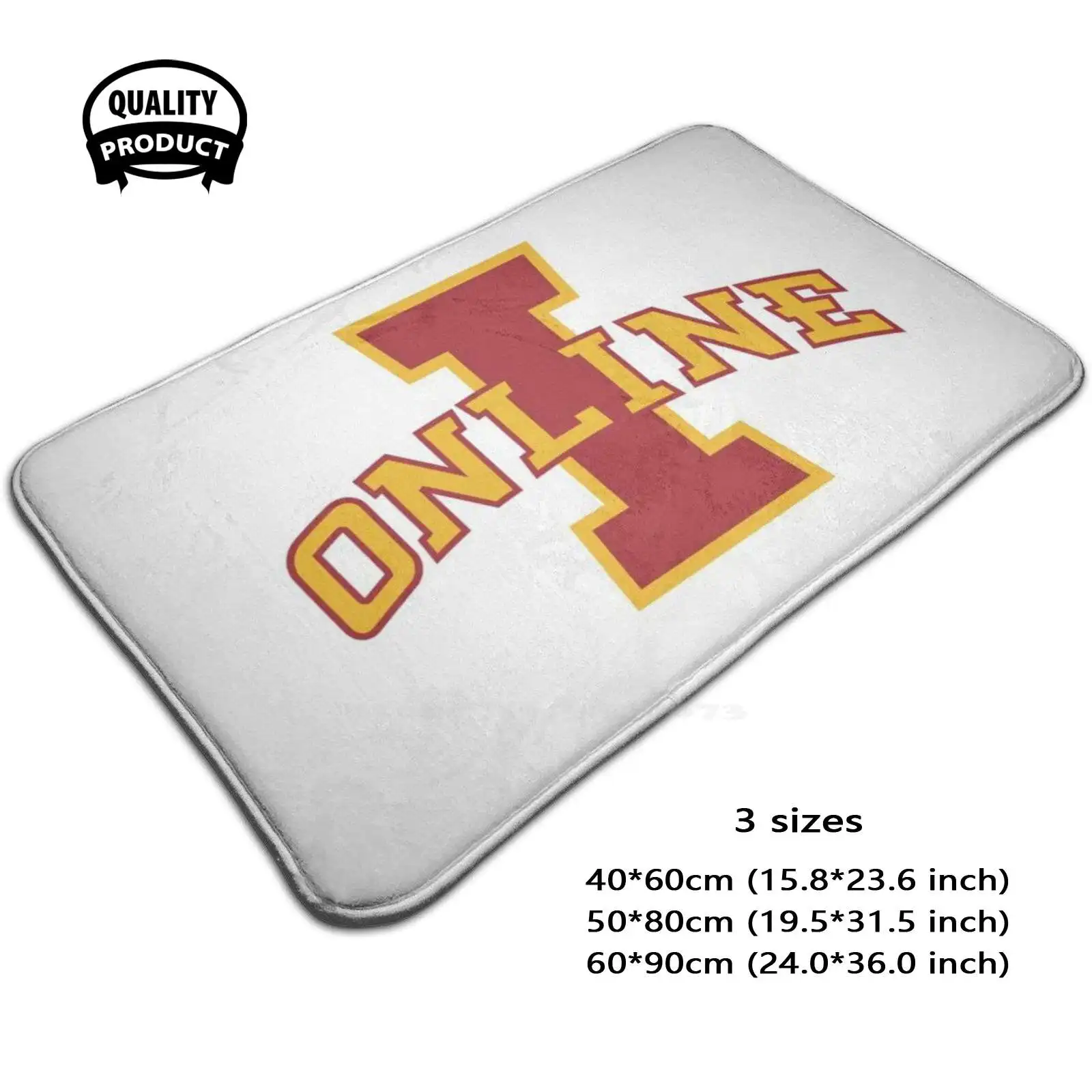 Iowa Online 2 Color Logo Soft Cushion Home Carpet Door Mat Car Rug Iowa Online Univsersity Learn