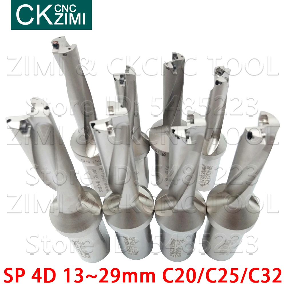 SP Series U Bor 13Mm-29Mm 4D Kedalaman C20 C25 C32 Cepat Bor Indexable Bit Pengeboran CNC mesin Mengubah Alat untuk SPMG Sisipan