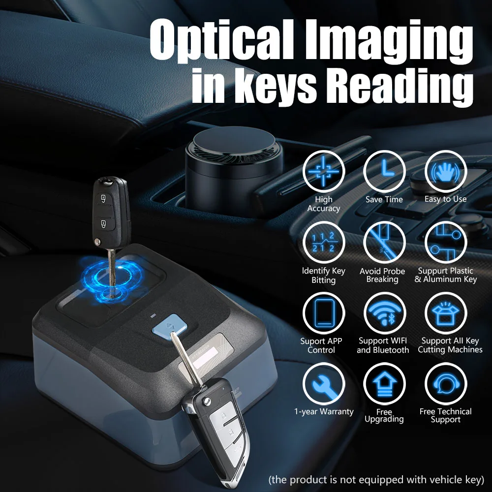 Xhorse XDKP00GL Key Reader Blade Skimmer Key Identification อุปกรณ์ทํางานร่วมกับ Xhorse APP และ Xhorse Key ตัดเครื่อง