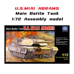 1/72 M1A1 Main Battle Tank Model U.S. Army Tank Assembly Model DIY Military Chariot