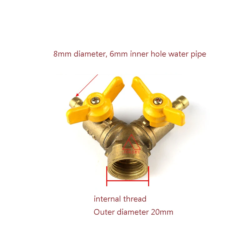 1PC EDM Wire Cutting Accessories Shofar Y Tee Valve Water Switch Water Pipe Connector Joiner  Universal Copper Internal Thread