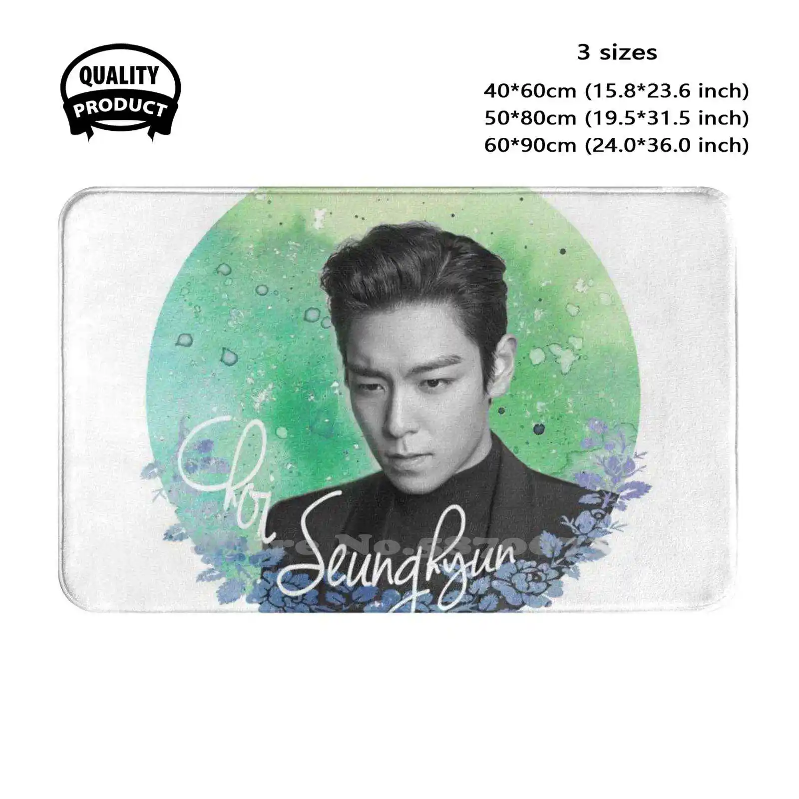 Top Soft Cushion Home Carpet Door Mat Car Rug Kpop Daesung G Dragon Top Taeyang Seungri Watercolor T O P Kwon Kim Choi