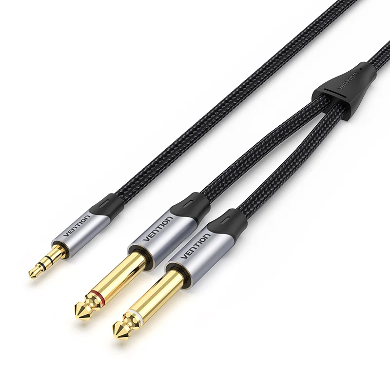 Vention 3.5mm do podwójnego 6.5mm kabla TRS AUX męski Mono 6.5 Jack do Stereo 3.5 Jack Audio kabel do wzmacniacz miksujący 6.35mm Adapter — zdjęcie produktu 7