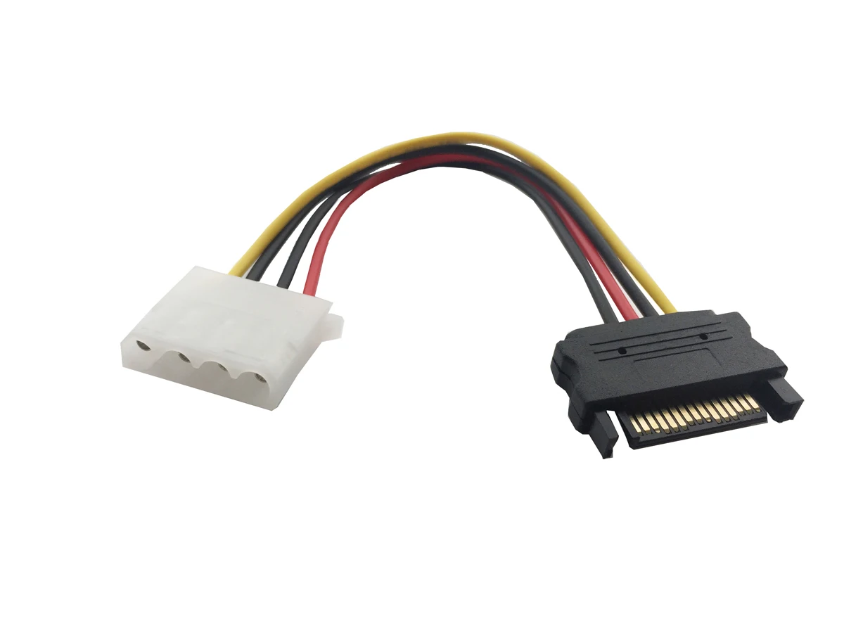 

Кабель питания SATA на IDE 15-контактный разъем SATA на Molex IDE 4-контактный штекер адаптер удлинитель Кабель питания для жесткого диска