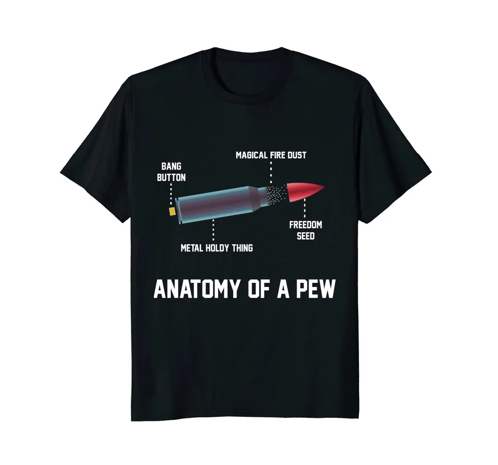 Anatomy of A Pew. Funny Bullet Assembly T-Shirt. Summer Cotton Short Sleeve O-Neck Men's T Shirt New S-3XL