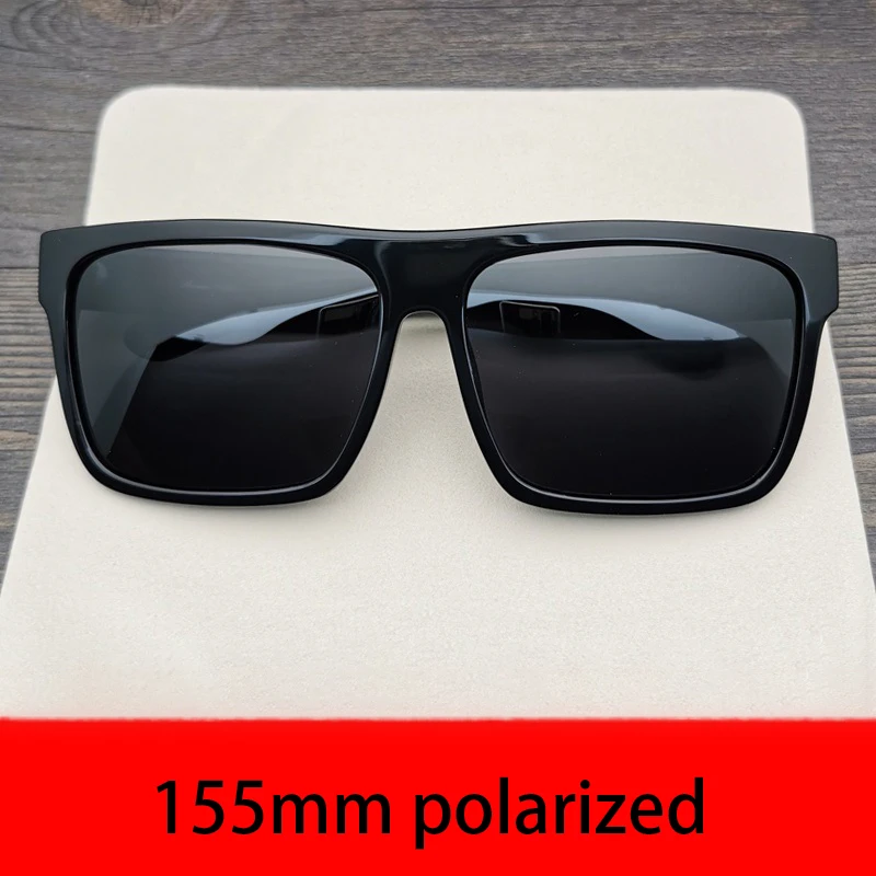 Oversized Polarized Sunglasses Male Black Sun Glasses for Men 166mm Huge Big Polaroid Flat Top Vintage Retro Women Unisex