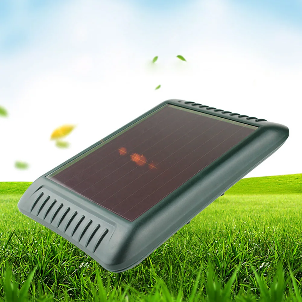 Repelente de animales alimentado por energía Solar, Sensor PIR impermeable para jardín al aire libre, antigato, perro, USB, ultrasónico, alarma Solar