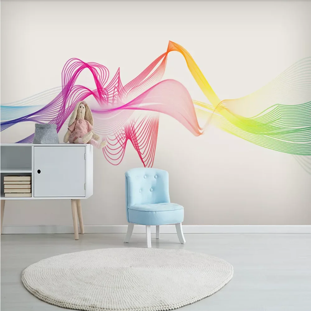 

Milofi Manufacturers custom color abstract lines ink landscape living room bedroom background wallpaper mural