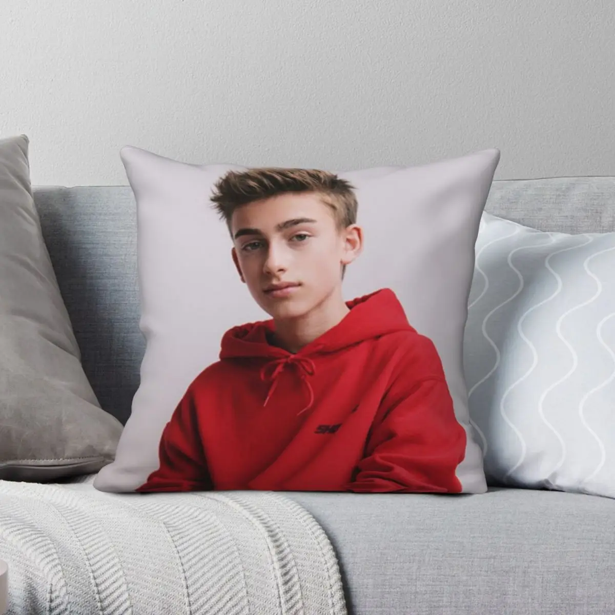 Official Johnny Orlando Tee Square Pillowcase Polyester Linen Velvet Creative Decor Throw Pillow Case Sofa Seater Cushion Cover