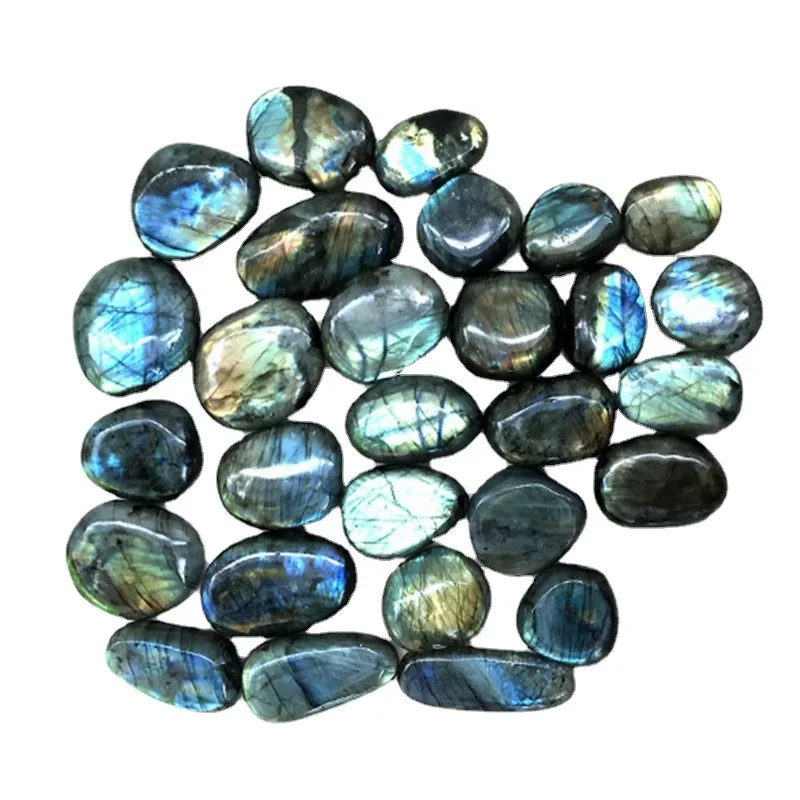 1pc Polished Natural Labradorite Crystal Random Color Grey Blue Stone Moonstone Aquarium Decor Ornament Home Decoration