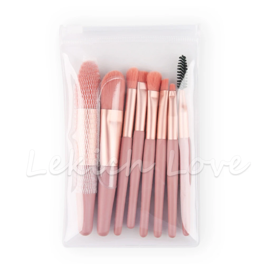 8Pcs Make-Up Pinsel Set für Pulver, Erröten, Kontur Lidschatten, Verbergen, Blending, nase Schattierung, Lip Futter, Augenbrauen, Eyeliner
