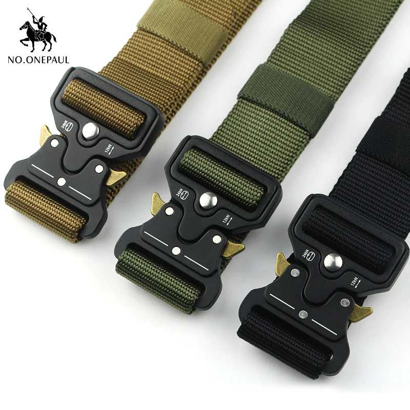 

NO.ONEPAUL Men's Brand Military Tactical Belt Specially designed for the military's metal buckle adjustable belt free shipping