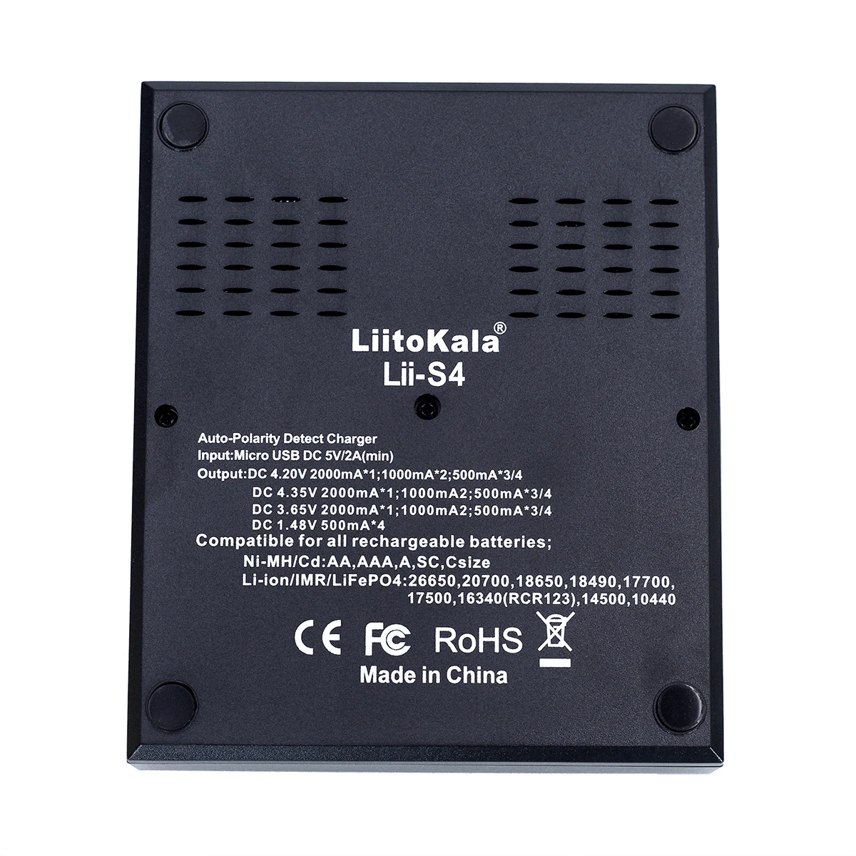 Liitokala Lii-S2 Lii-202 Lii-402 Lii-S4 3,7 V 3,2 V 3,85 V 1,2 V AA/AAA 26650 14500 16340 25500 18650 Inteligentna ładowarka do baterii litowej