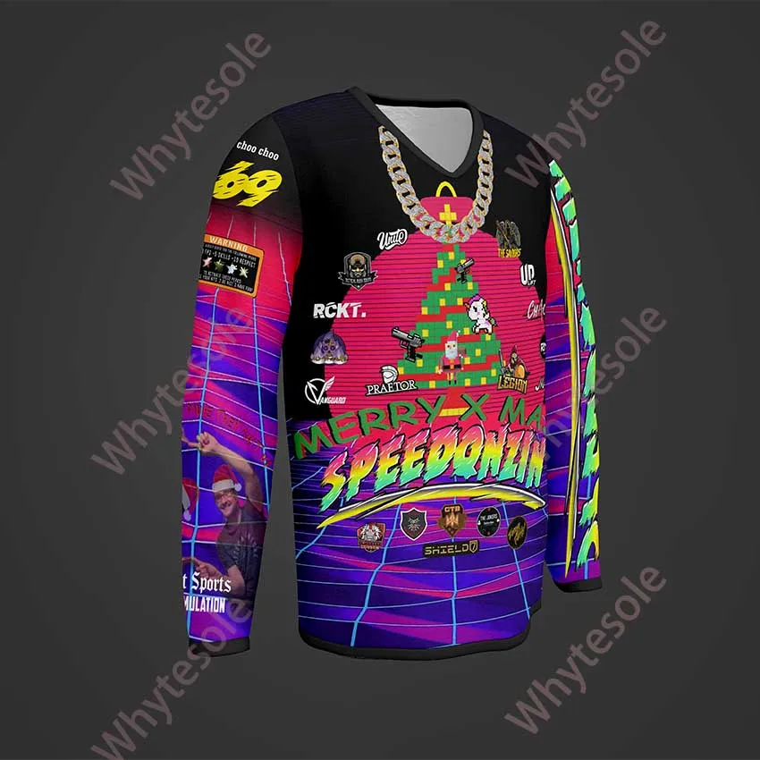 2021 enduro motocross Ugly XMAS AIRSOFT PAINTBALL JERSEY downhill jersey MX dh mountain  mtb Jersey BMX  jersey