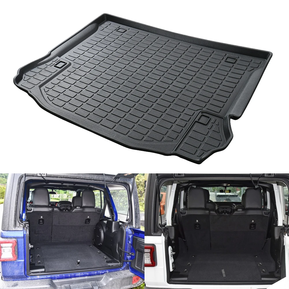 Heavy Duty Car Trunk Boot Mat Cargo Liner for Jeep Wrangler JK 4-Door 2008-2018 