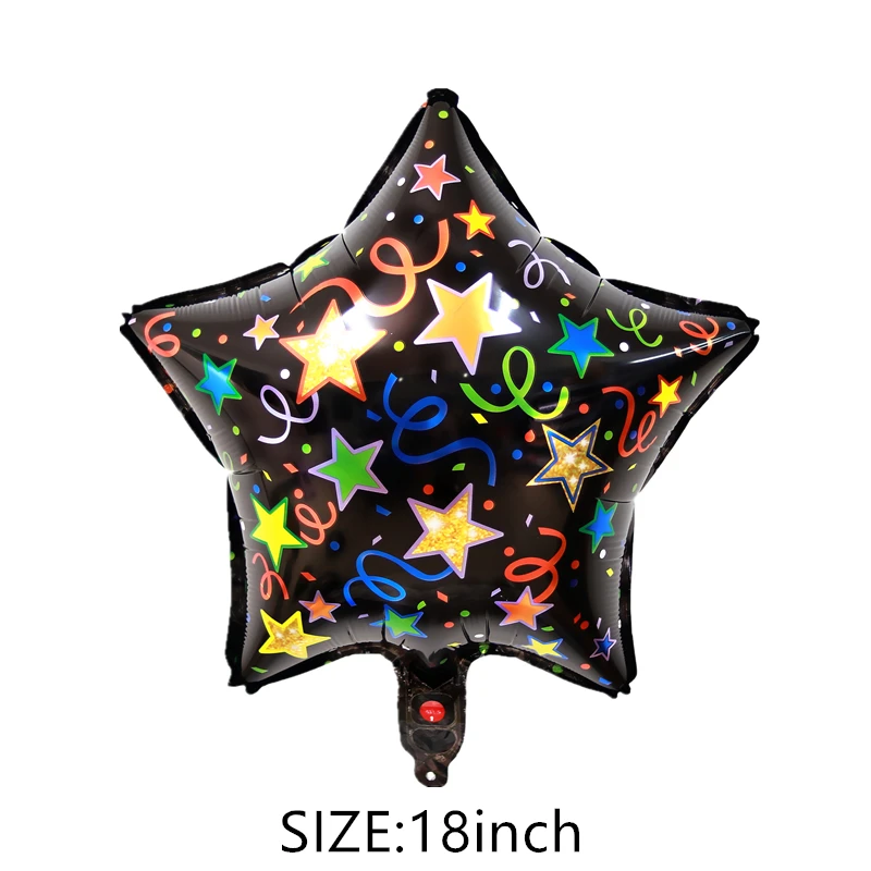 High Quality Cartoon Five-Pointed Star Aluminum Foil Balloon Baby Birthday Gift Party Wedding Scene Decoration Supplies