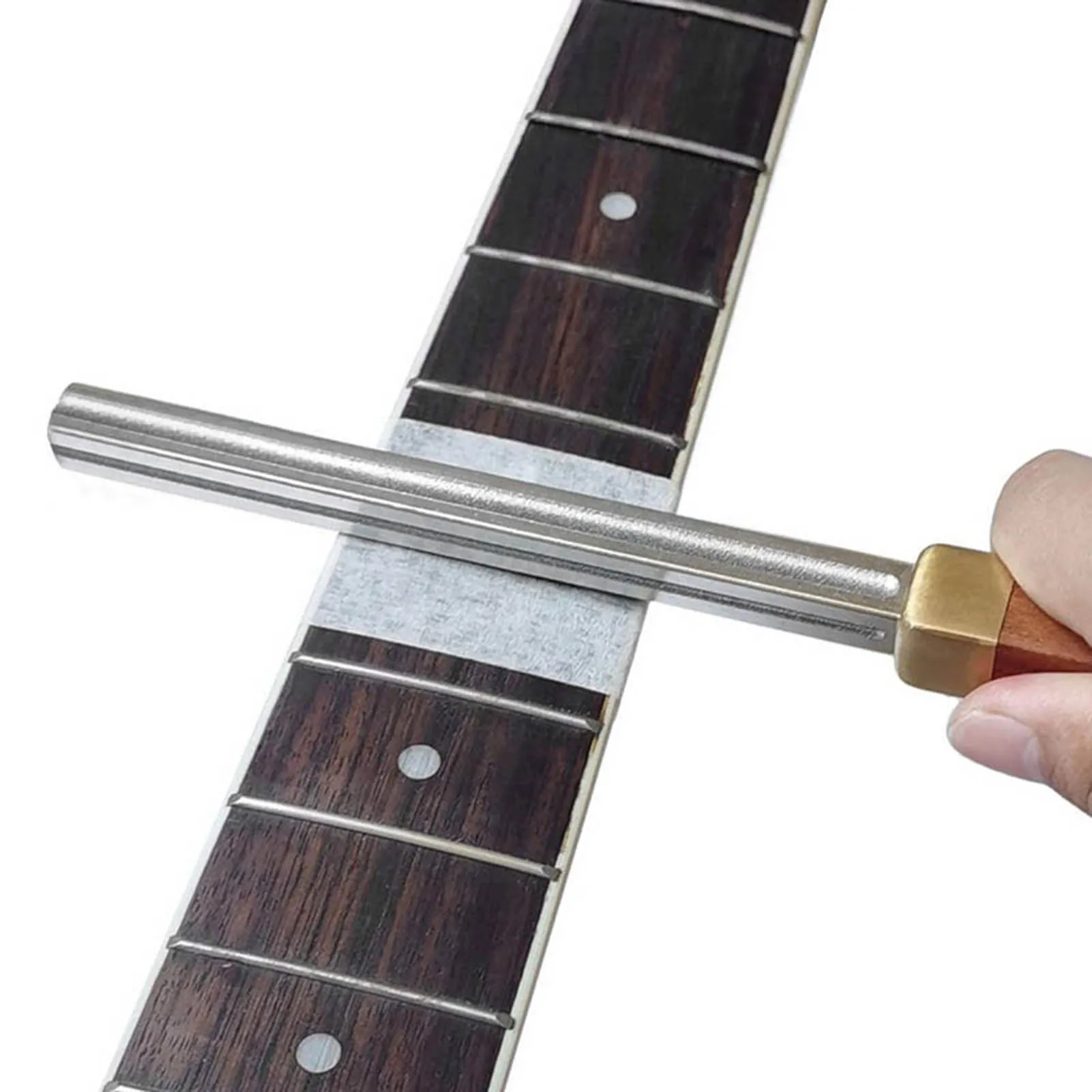 Imagem -02 - Guitarra Traste Arquivo de Coroação com Pescoço Folha Protetora Prático Traste Borda Arquivo para Guitarra Elétrica Ukulele Baixo em Estoque