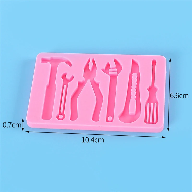 3D Hardware Tools Silicone Fondant Cake Molds Spanner Saw Ladder Cake Decorating Tools Baking Candy Chocolate Gumpaste Moulds