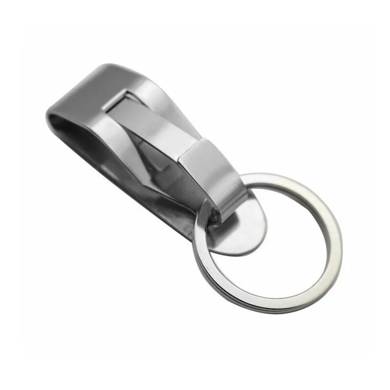Edelstahl-Schlüsselanhänger, Sicherheitsclip, robuster Gürtel, Schlüsselclip, Gürtel, Schlüsselanhänger, 2, abnehmbare Schlüsselanhänger, Gürtel, Schlüsselhalter, Zubehör – Detail 10