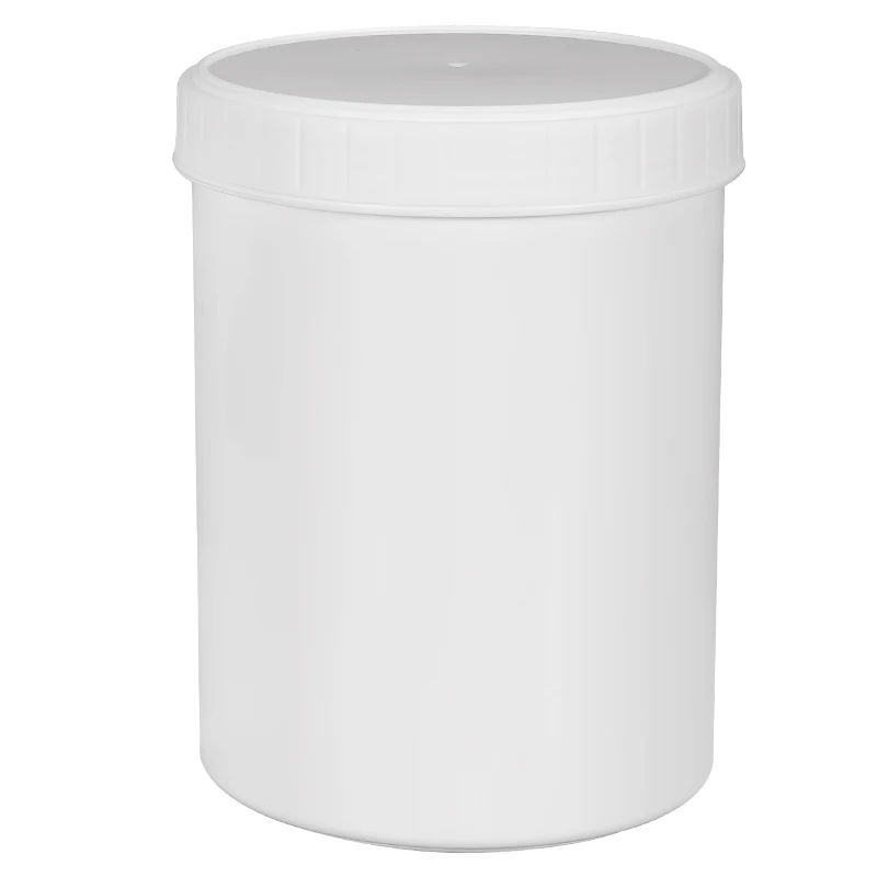 1PC 2000ML Plastic Jar with Lid Round Refillable Bottles HDPE Material Food Grade Storage Container