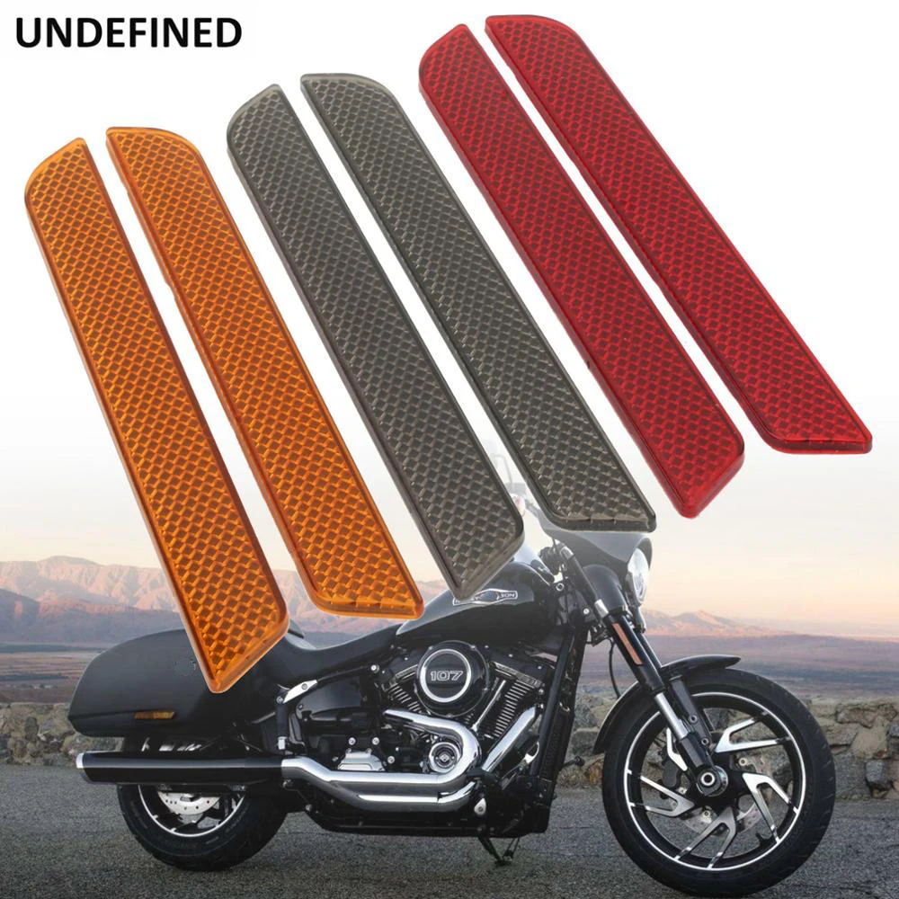 

2Pcs Motorcycle Saddlebag Guard Reflector Stickers Cover ABS Plastic For Harley Touring Electra Tri Glide CVO FLT/FLHT 2014-2022