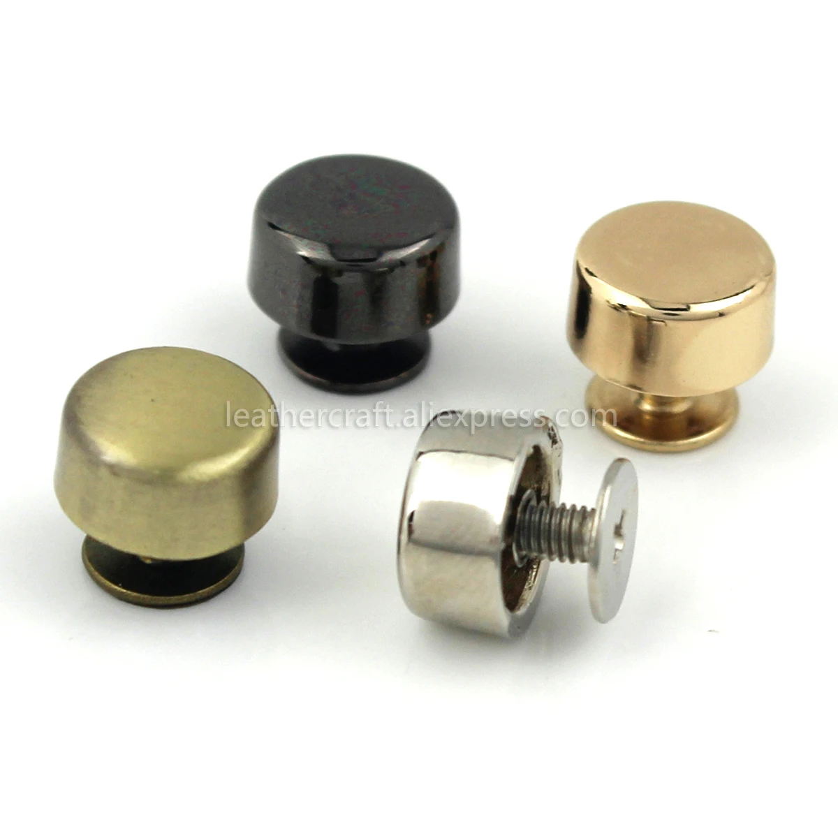 4pcs Metal Screw Back Rivets for Leather Studs Nail Garment Leather Craft Belt Wallet Bag Decoration Hardware 10mm