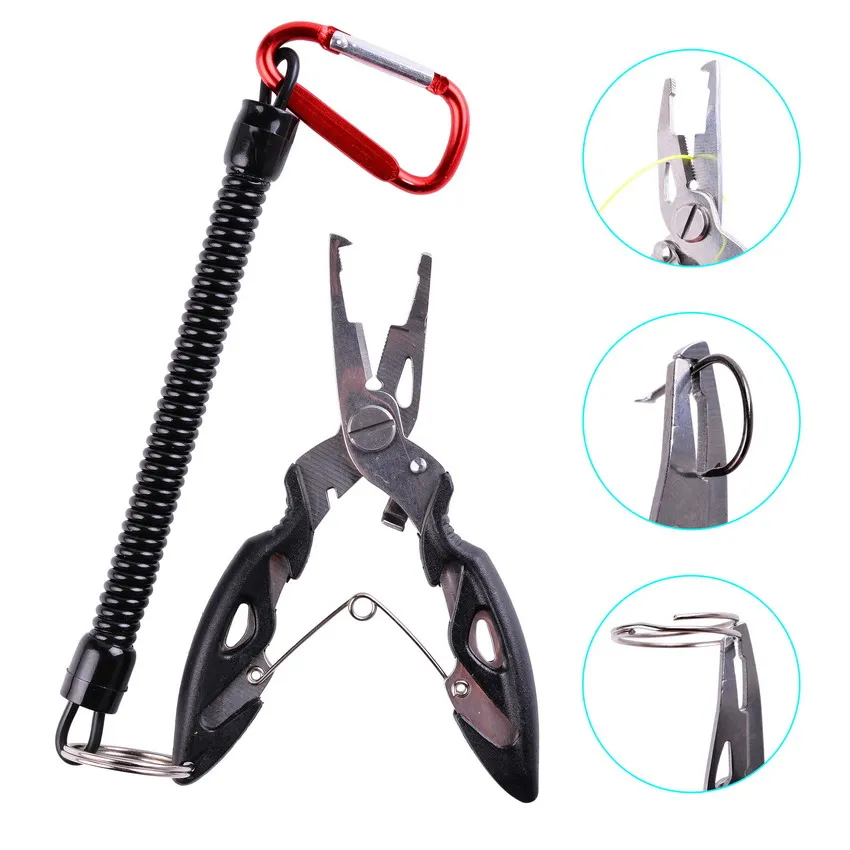 Fish Line Cutter Fishing Pliers Scissors Mini Fish Hook Remover Multifunction Tools New Black Beak Jaw  Carp Fishing