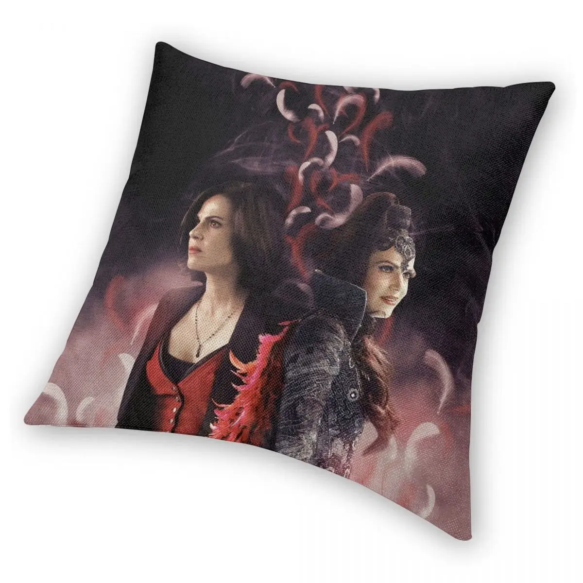 Regina Mills Once Upon a Time Square Pillowcase Polyester Linen Velvet Printed Decor Throw Pillow Case Sofa Seater Cushion Cover