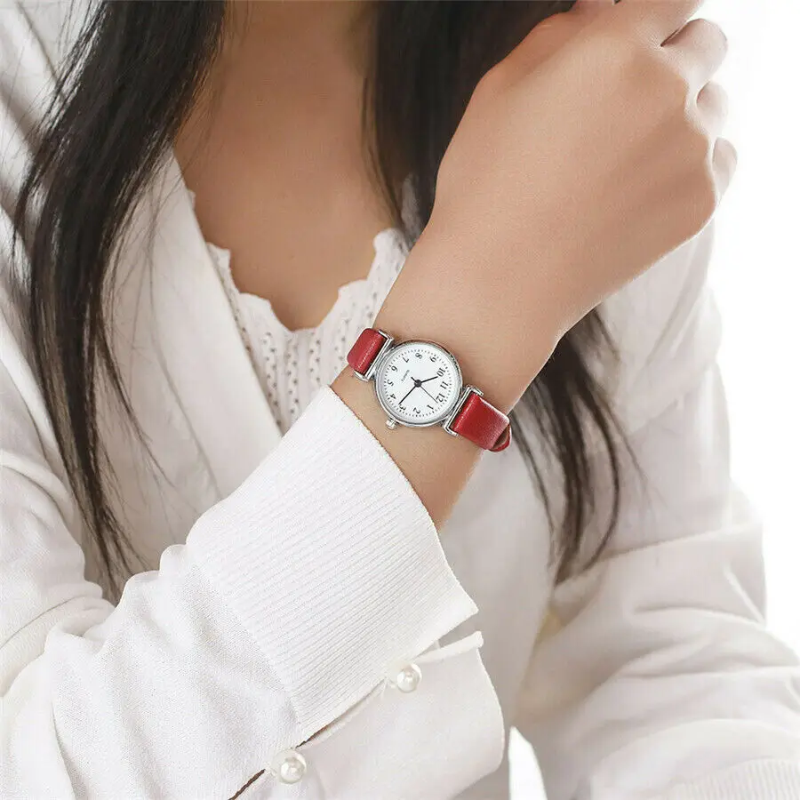 Classic Women\'s Watches Casual Quartz Leather Strap Band Watch Round Analog Clock Wrist Watches