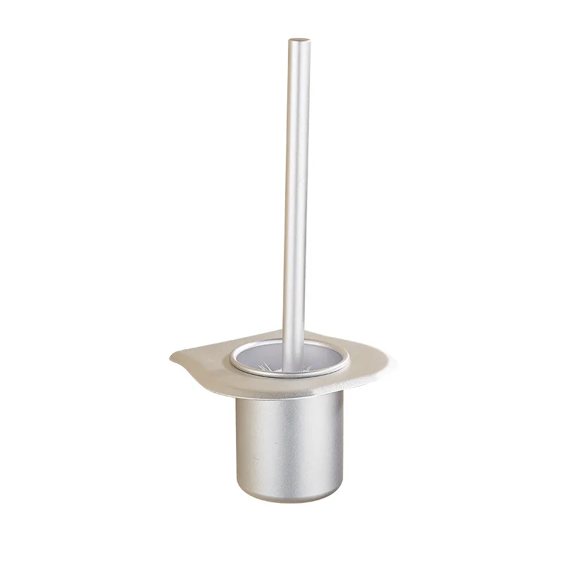 Stainless steel toilet brush holder, black wall mount for bathroom cleaning kit