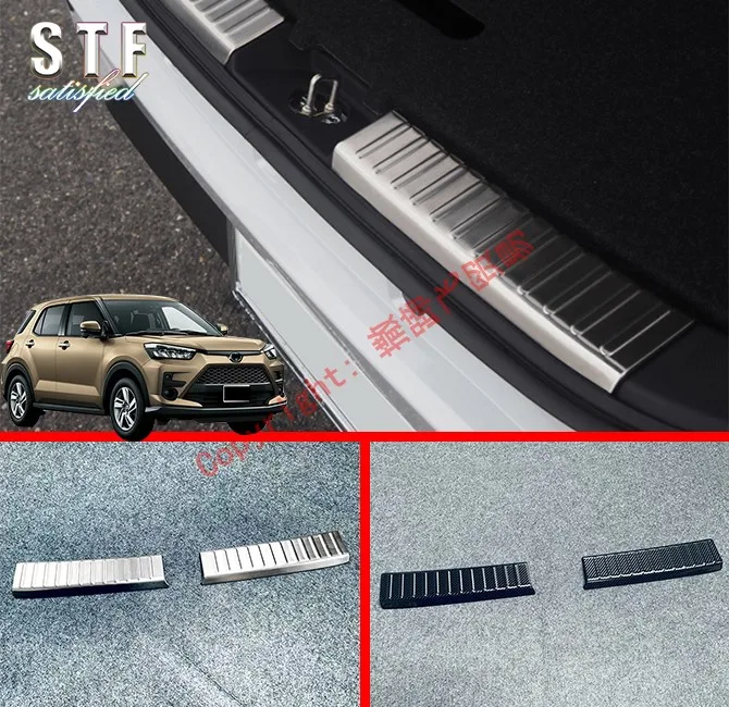 Stainless Steel Interior Rear Bumper Sill Protector For Toyota Raize A200A\210A 2019 2020 Car Accessories Stickers