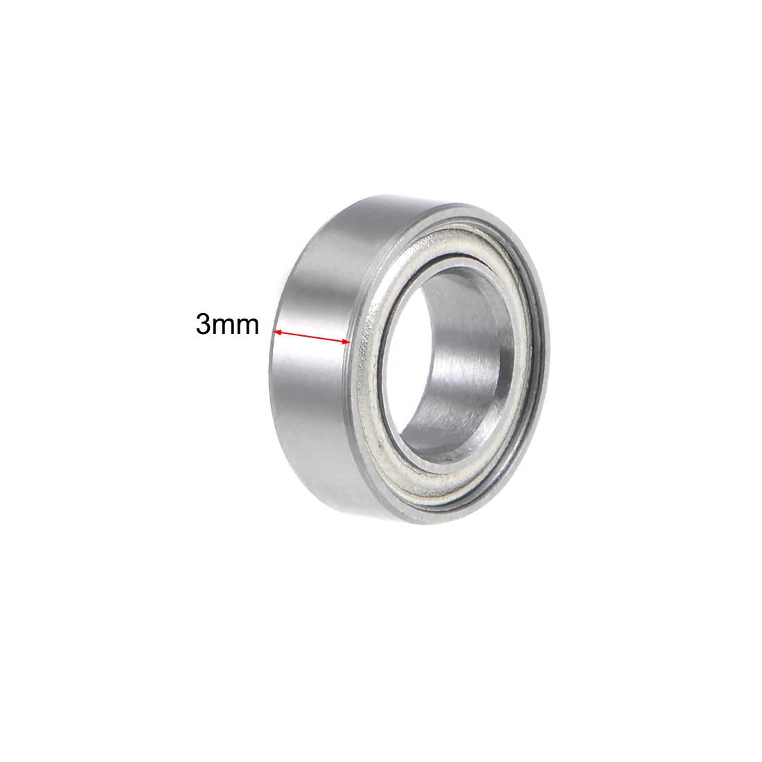 Uxcell MR95ZZ ตลับลูกปืน5มม.X 9มม.X 3มม.ป้องกันเหล็กโครเมี่ยม P6(ABEC3) 2Pcs