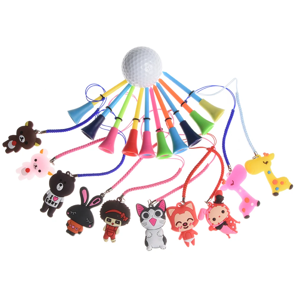 10Pcs Rubber Golf Tees plastic golf sit Prevent loss golf accessories Golf Gift