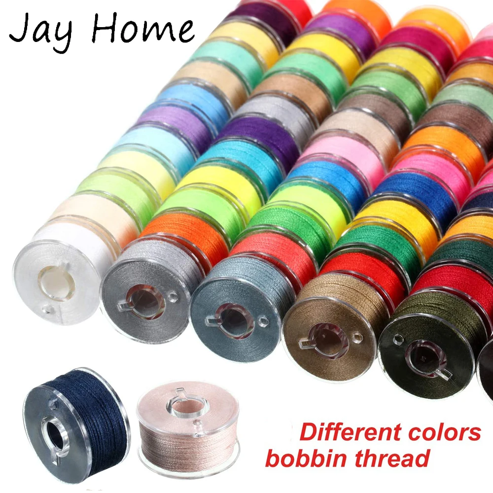 20 Multicolor Thread Spools Sewing Machine Bobbins Plastic Bobbins with Thread for Sewing Machines Quilting Sewing Accessories