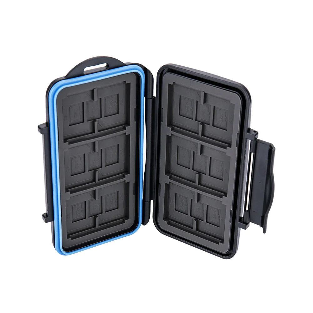 36 Slots Wallet Holder Memory Card Case Holder Storage Box Organizer for 18 Micro SD 12 SD 6 CF Card Keeper Container Protector