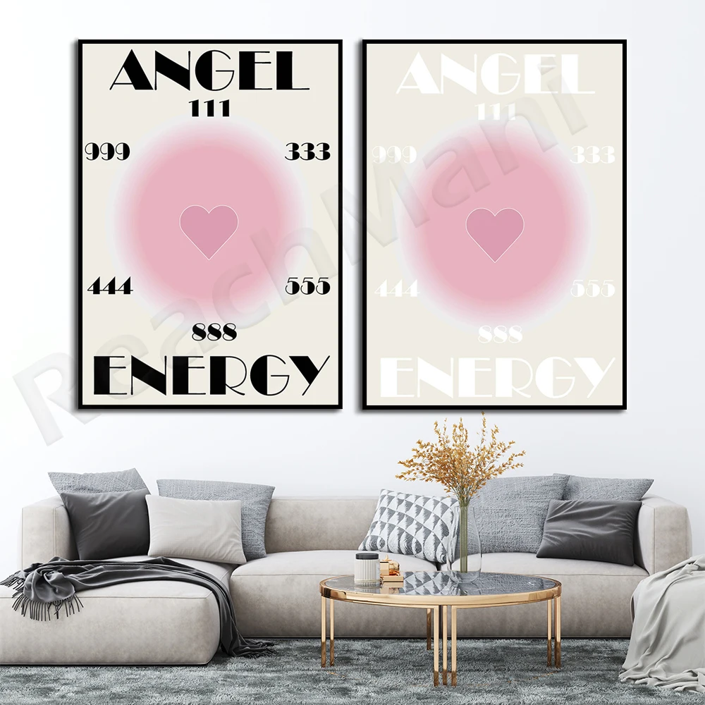 

Angel energy poster, halo poster, pastel decoration, abstract art prints, spiritual art, modern wall art, minimalist prints