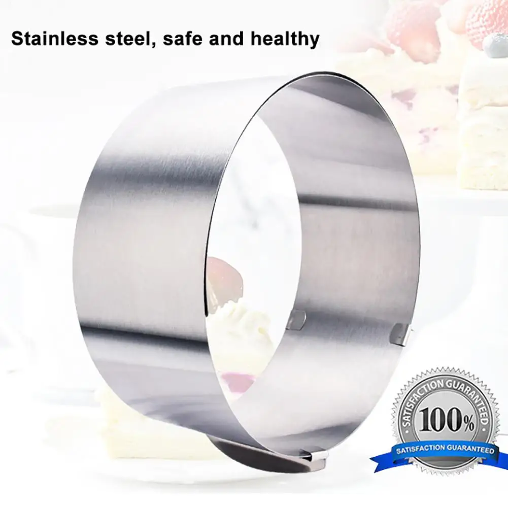 6-12inch Retractable Stainless Steel Circle Mousse Cake Ring DIY Baking Tool