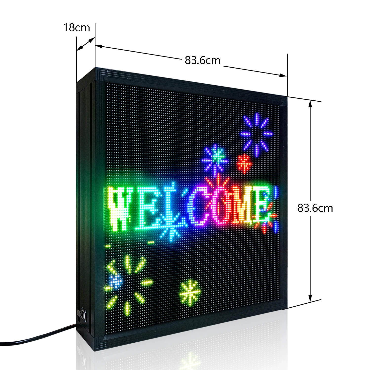 83.6CM Double Sided P8 Full Color Waterproof Outdoor Led Display Video Images Text Message Board Support Customized Size