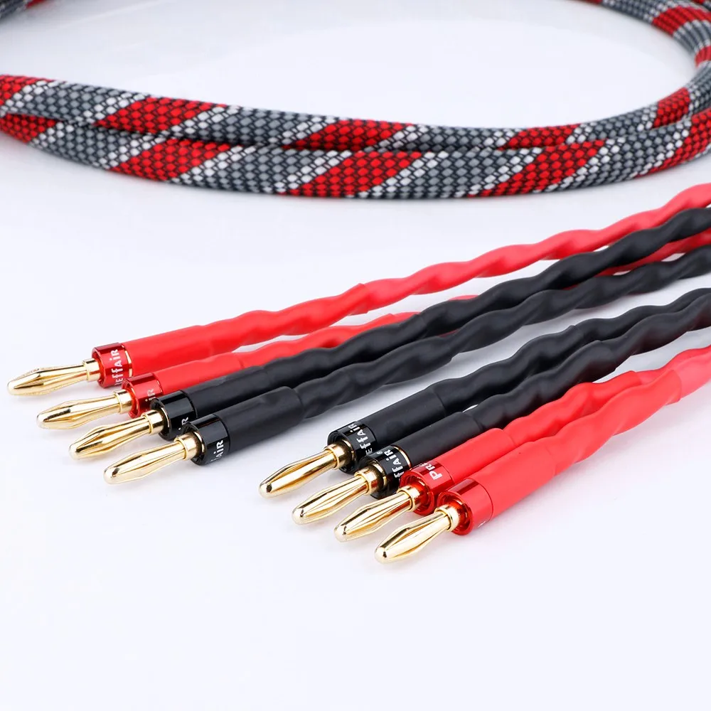Preffai HALLO-End Western Electric Lautsprecher Kabel HIFI Audiophile Kabel Banana Zu Banana Stecker Biwire Lautsprecher Draht Audio Linie