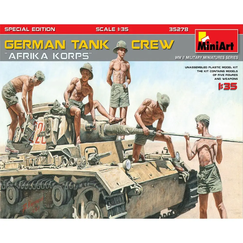 MiniArt 35278 1/35 German Tank Crew.”Afrika Korps”. Special Edition - Scale Model Kit