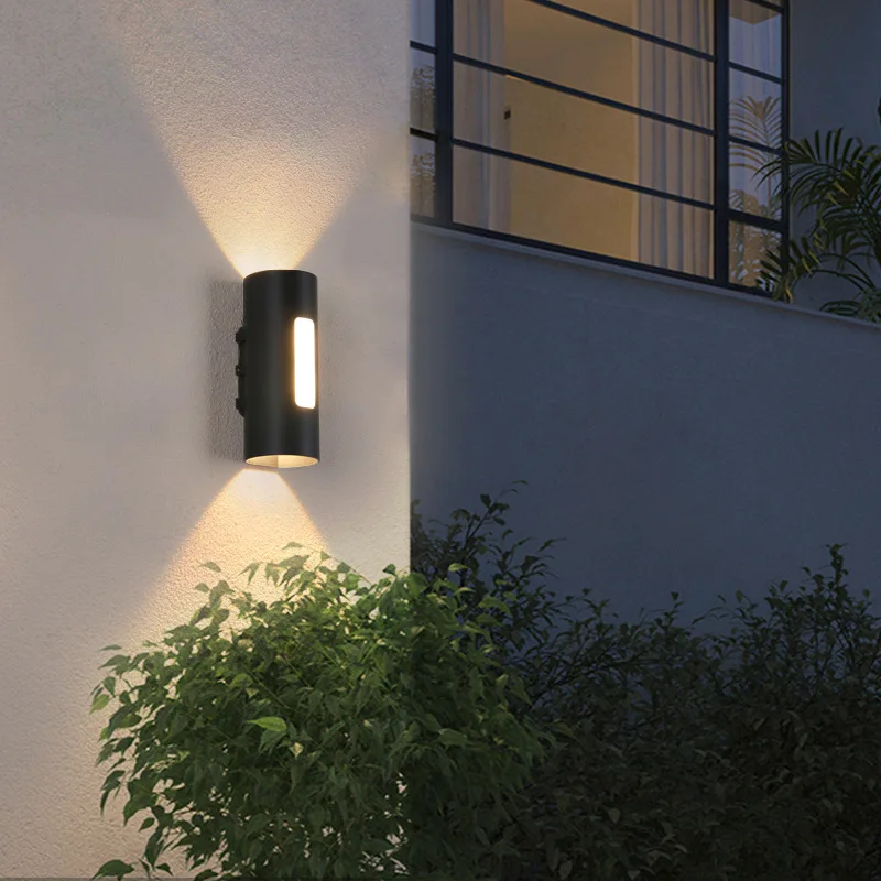 Outdoor Wall Light 12W Porch Luces Exterior Outdoor Lighting Warm White Led Wall Lamp Aluminum 85-265V 1PCS