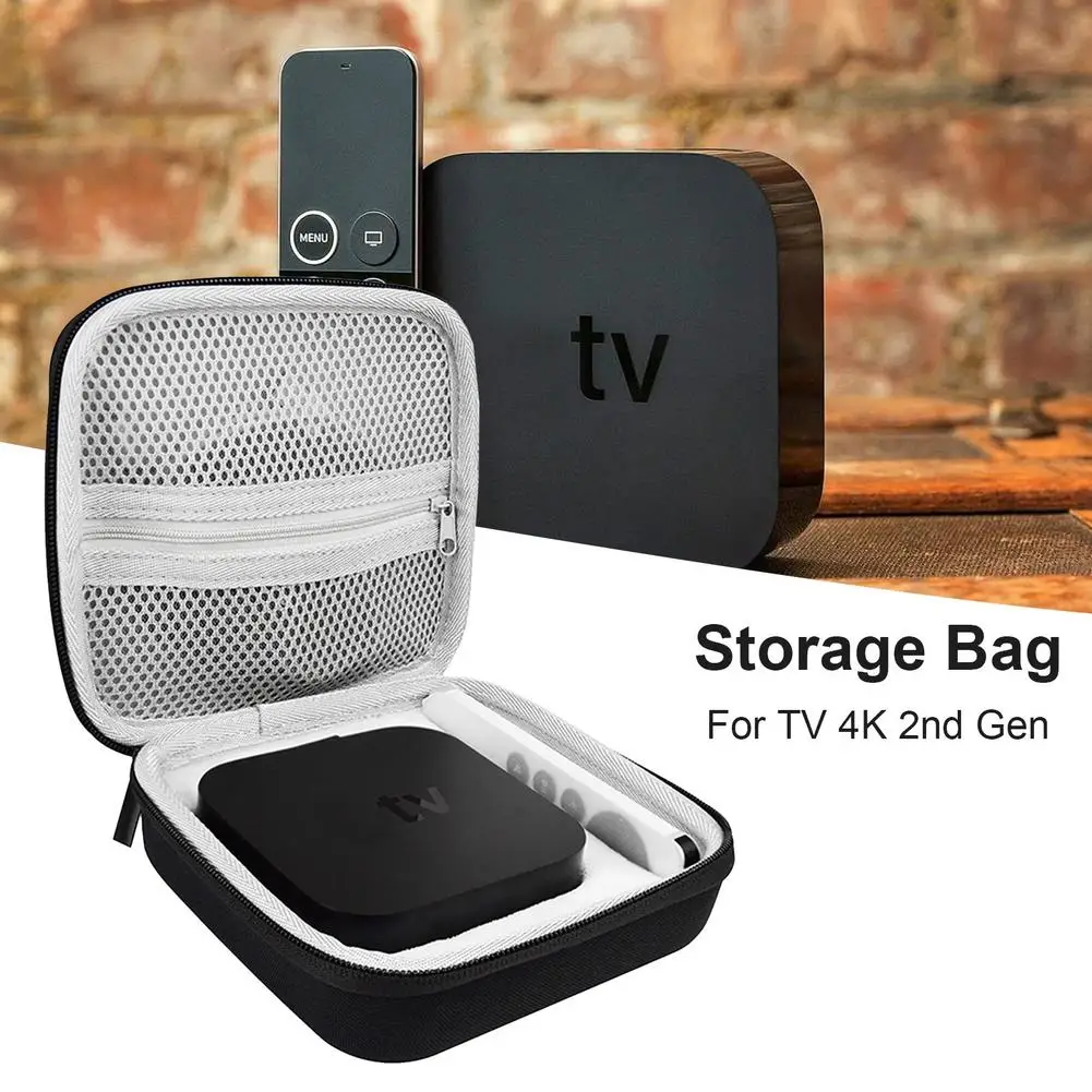 

Set Top TV Box Carrying Bag For Apple TV 4K 2nd Gen Storage Tote TV Set-top Protection Bag Hard Shell For Apple TV Accessories