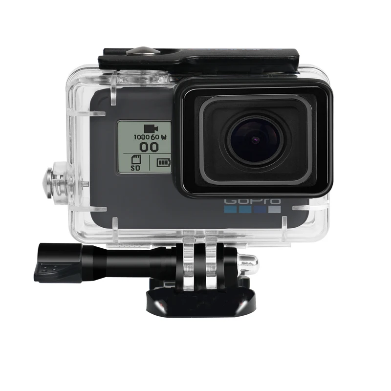 مقاوم للماء 45 متر تحت الماء الغوص واقية قذيفة الطفو Selfie عصا كومبو ل Gopro بطل 5 6 7 الأسود كاميرا الملحقات