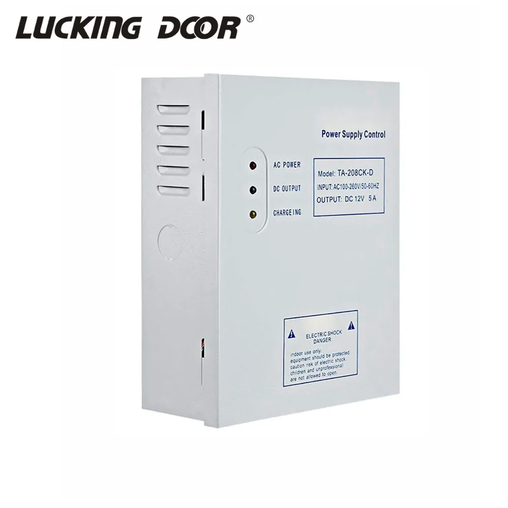 AC 110~240V  5A Power Supply Time Delay Max 15 Second Intercom Power adapter DC12V 50W For Door Access Control System