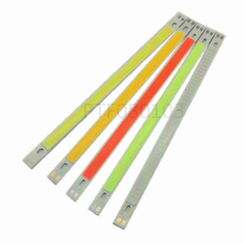 LED COB 200*10mm 12v 10W Warm Nature White Blue Red Green Yellow for  light DIY cob led Strip BULB light source